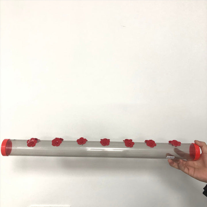 Discover the Beauty of Nature with Our Hanging Tube With Flowers Hummingbird Bird Feeder