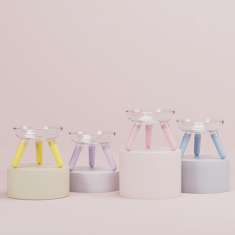 Pet Feeding Transparent Glass Bowl