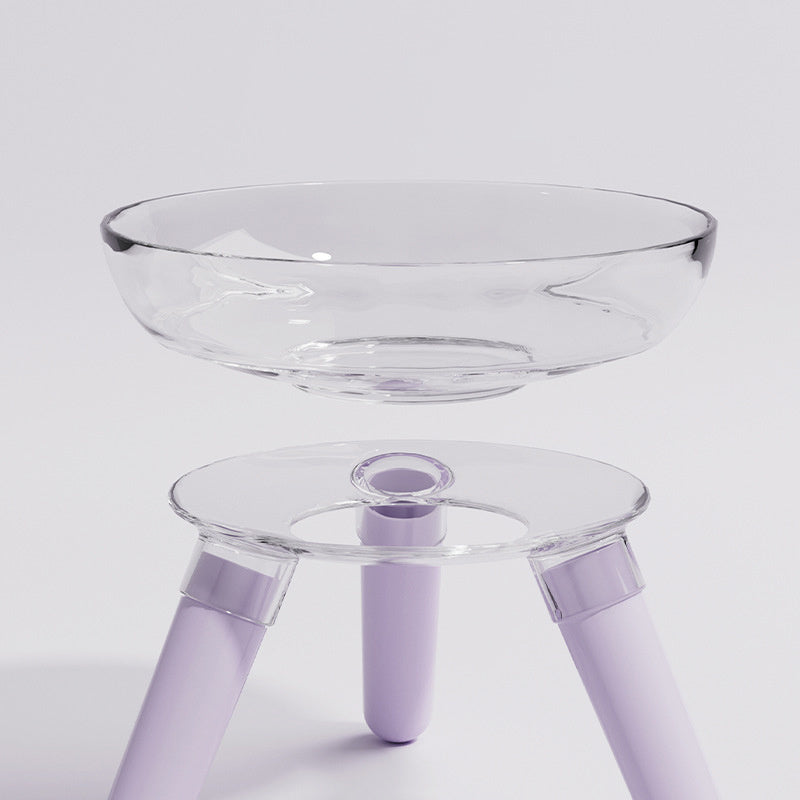 Pet Feeding Transparent Glass Bowl