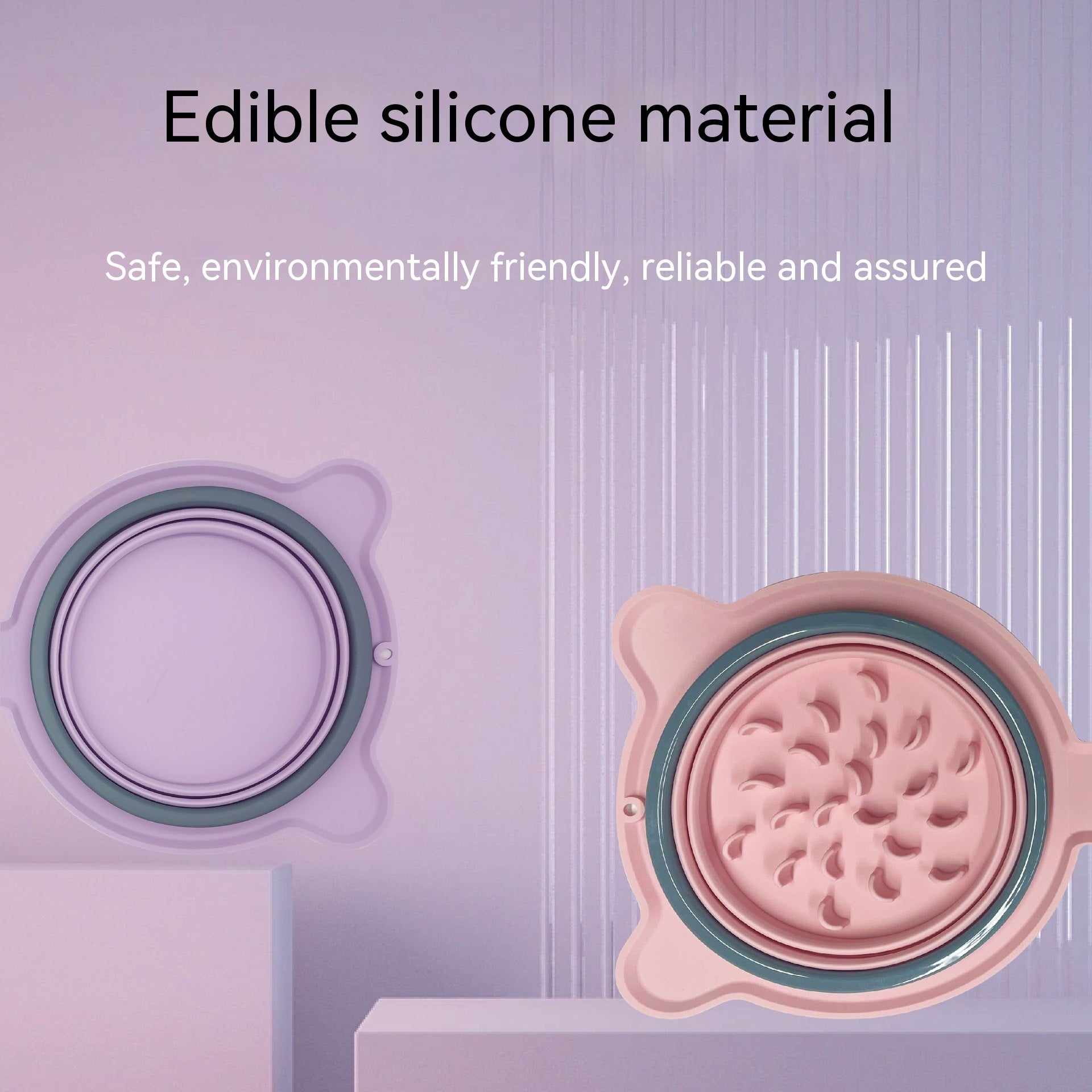 Portable Silicone Double Bowl