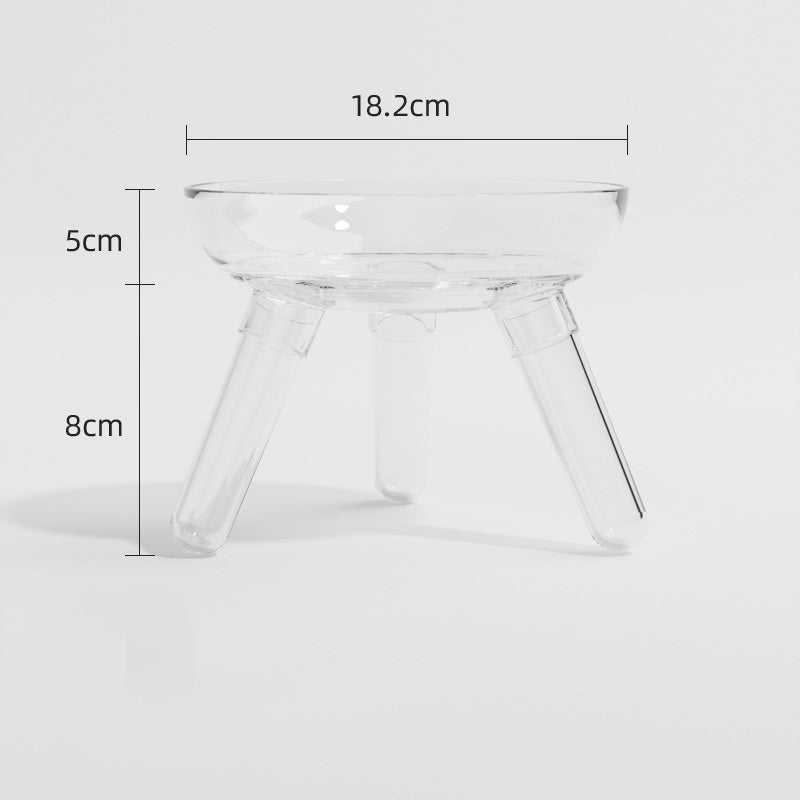 Pet Feeding Transparent Glass Bowl
