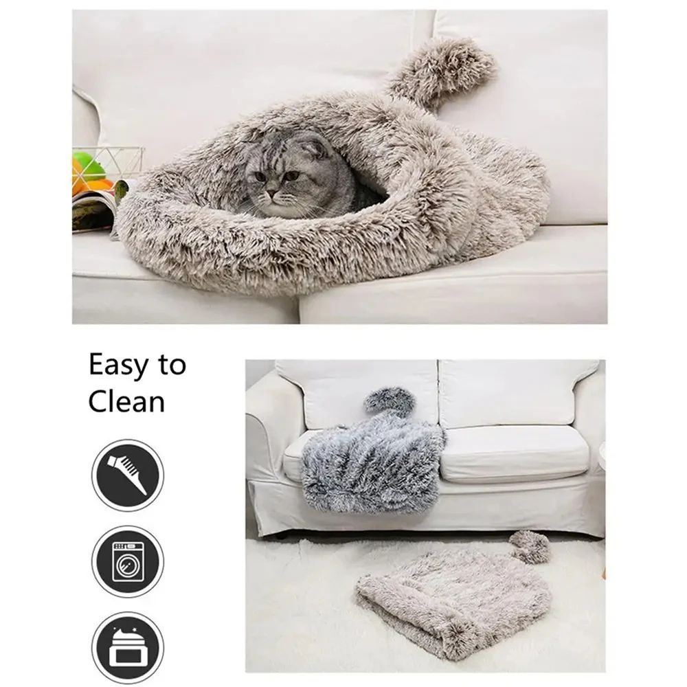 Winter Warm Soft Plush Pet Bed
