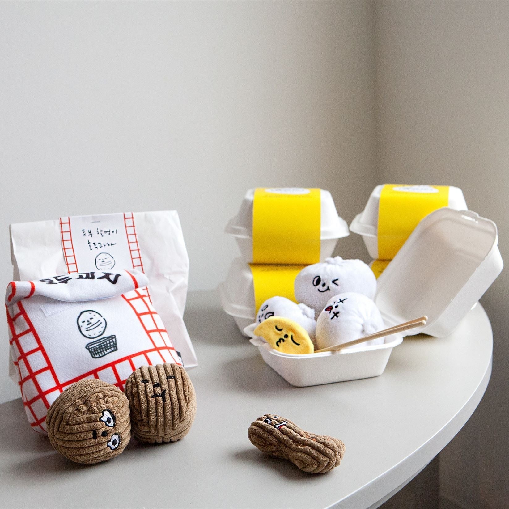 Korea Dumpling Baozi Squeak Chew Dog Toy