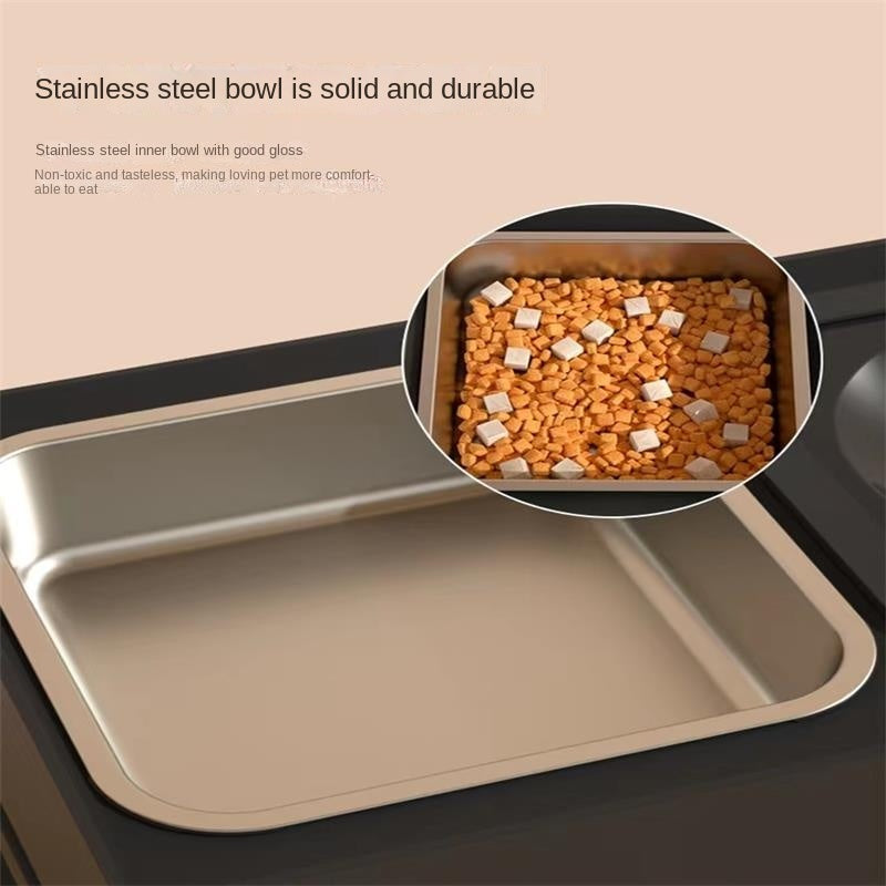 Dog Double Feeding Bowls Stainless Stand