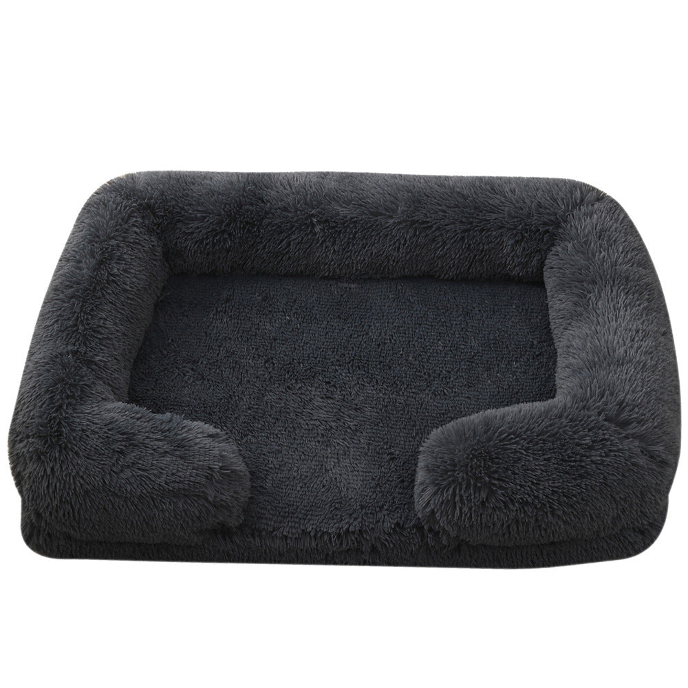 Plush Round Winter Pet Bed